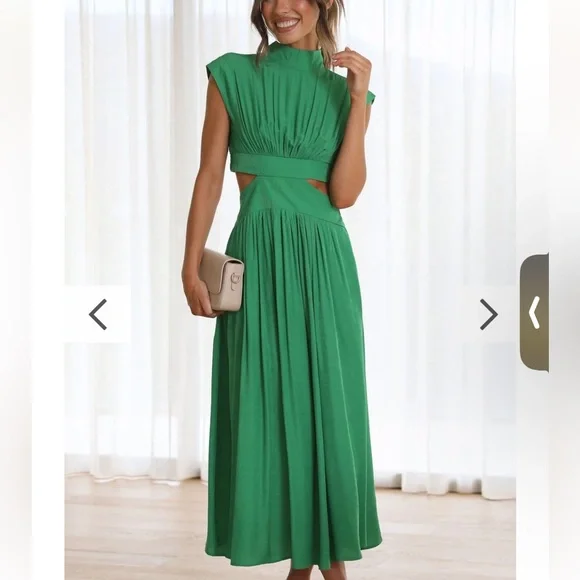 slim fit dress slacks Dreamers Midi Dress - Green Floral - Buy Women's Dresses